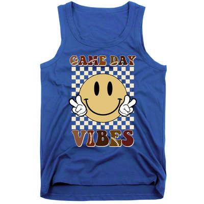 Game Day Vibes Retro Smile Football Tank Top