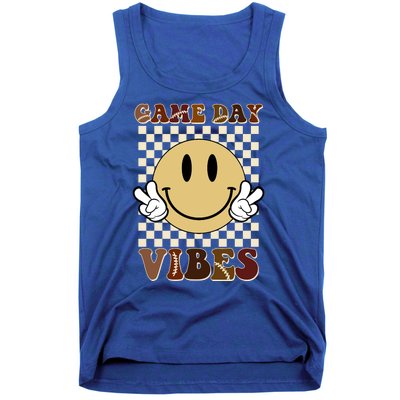 Game Day Vibes Retro Smile Football Tank Top