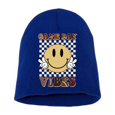 Game Day Vibes Retro Smile Football Short Acrylic Beanie
