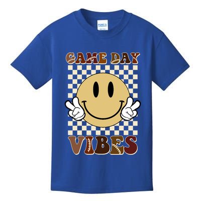 Game Day Vibes Retro Smile Football Kids T-Shirt