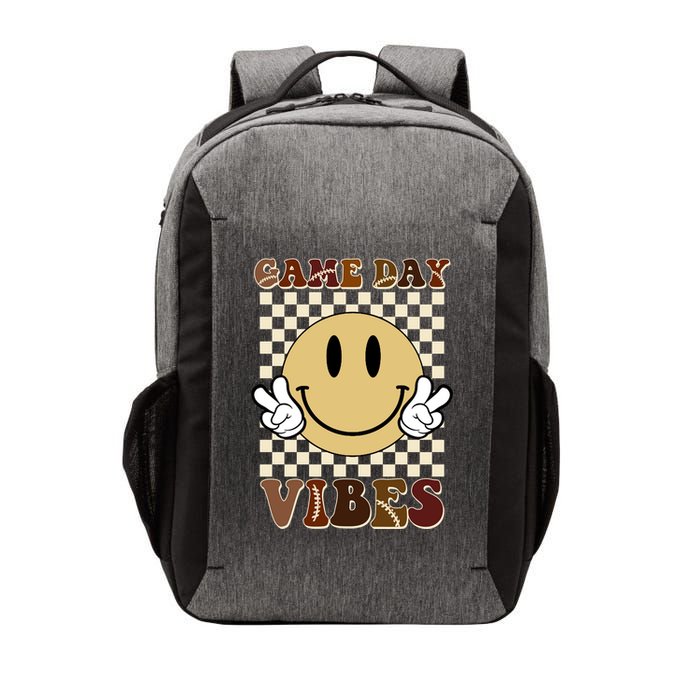 Game Day Vibes Retro Smile Football Vector Backpack