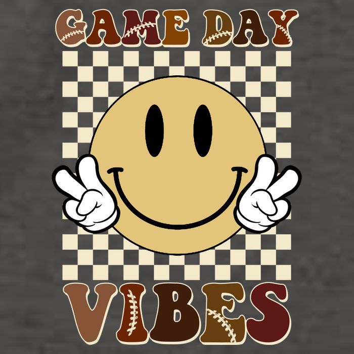 Game Day Vibes Retro Smile Football Vector Backpack