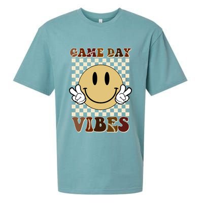 Game Day Vibes Retro Smile Football Sueded Cloud Jersey T-Shirt