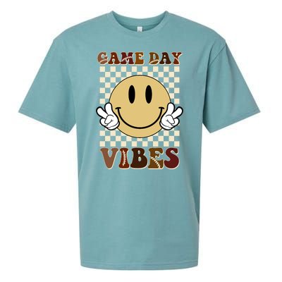 Game Day Vibes Retro Smile Football Sueded Cloud Jersey T-Shirt