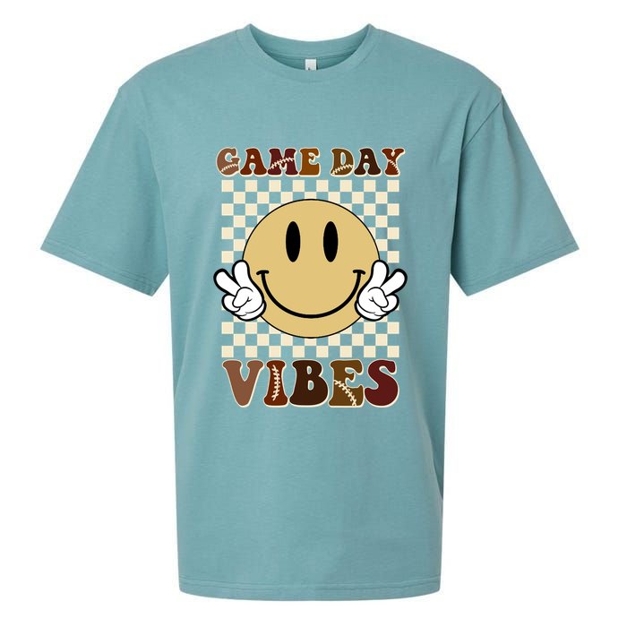 Game Day Vibes Retro Smile Football Sueded Cloud Jersey T-Shirt