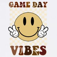 Game Day Vibes Retro Smile Football Garment-Dyed Sweatshirt