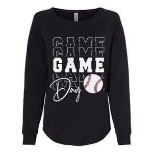 Game Day Vibes Baseball Mom Baseball Life Womens California Wash Sweatshirt