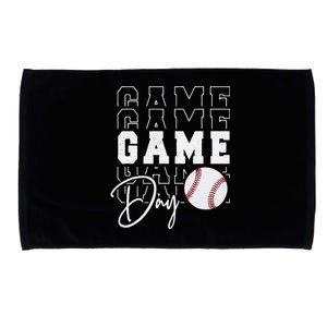 Game Day Vibes Baseball Mom Baseball Life Microfiber Hand Towel