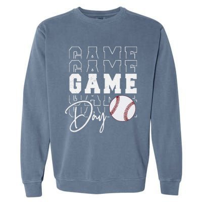 Game Day Vibes Baseball Mom Baseball Life Garment-Dyed Sweatshirt