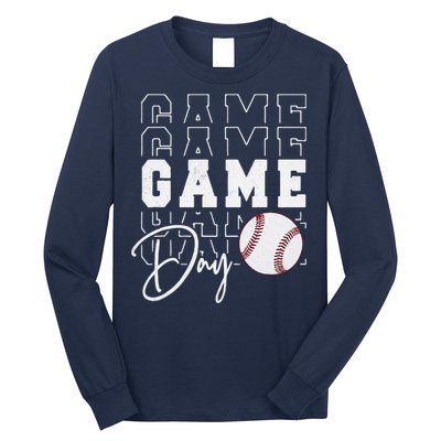 Game Day Vibes Baseball Mom Baseball Life Long Sleeve Shirt