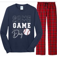 Game Day Vibes Baseball Mom Baseball Life Long Sleeve Pajama Set