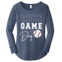 Game Day Vibes Baseball Mom Baseball Life Women's Perfect Tri Tunic Long Sleeve Shirt