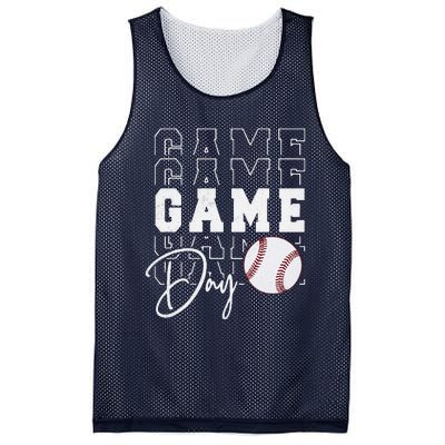 Game Day Vibes Baseball Mom Baseball Life Mesh Reversible Basketball Jersey Tank