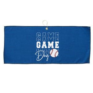 Game Day Vibes Baseball Mom Baseball Life Large Microfiber Waffle Golf Towel