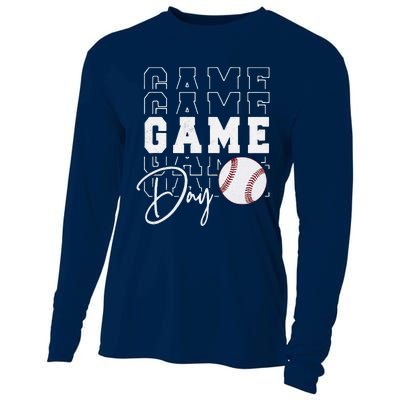 Game Day Vibes Baseball Mom Baseball Life Cooling Performance Long Sleeve Crew