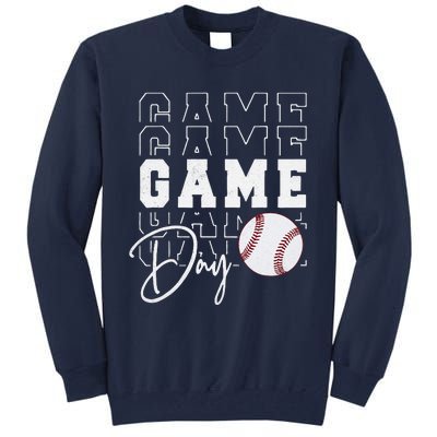 Game Day Vibes Baseball Mom Baseball Life Tall Sweatshirt