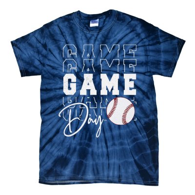 Game Day Vibes Baseball Mom Baseball Life Tie-Dye T-Shirt