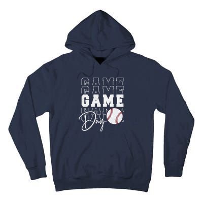 Game Day Vibes Baseball Mom Baseball Life Tall Hoodie