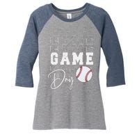 Game Day Vibes Baseball Mom Baseball Life Women's Tri-Blend 3/4-Sleeve Raglan Shirt