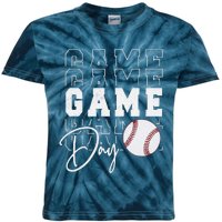 Game Day Vibes Baseball Mom Baseball Life Kids Tie-Dye T-Shirt