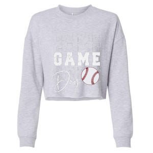 Game Day Vibes Baseball Mom Baseball Life Cropped Pullover Crew