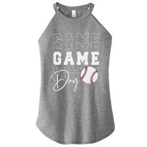 Game Day Vibes Baseball Mom Baseball Life Women's Perfect Tri Rocker Tank