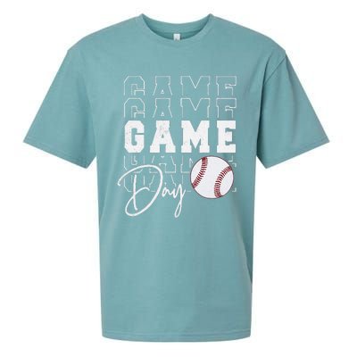 Game Day Vibes Baseball Mom Baseball Life Sueded Cloud Jersey T-Shirt