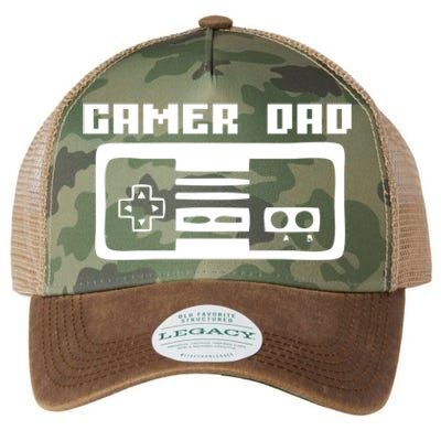 Gamer Dad Video Game Player Gift Funny Retro Vintage Gaming Gift Legacy Tie Dye Trucker Hat