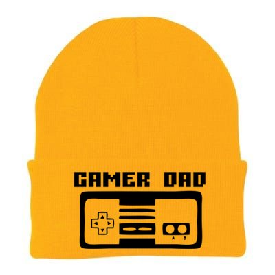 Gamer Dad Video Game Player Gift Funny Retro Vintage Gaming Gift Knit Cap Winter Beanie