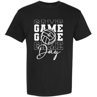 Game Day Volleyball Mom For Womens Game Day Vibes Team Sport Garment-Dyed Heavyweight T-Shirt