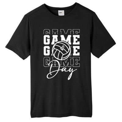 Game Day Volleyball Mom For Womens Game Day Vibes Team Sport Tall Fusion ChromaSoft Performance T-Shirt