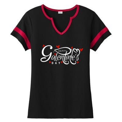 Galentine's Day Valentine's Day Female Friendship Galentines Funny Gift Ladies Halftime Notch Neck Tee