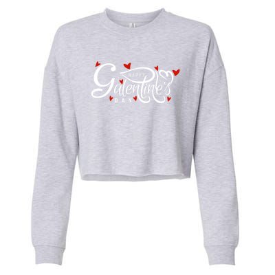 Galentine's Day Valentine's Day Female Friendship Galentines Funny Gift Cropped Pullover Crew