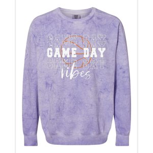 Game Day Vibes Basketball Game Day Colorblast Crewneck Sweatshirt