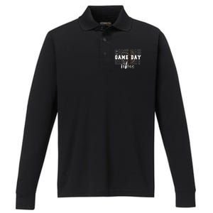 Game Day Vibes Basketball Game Day Performance Long Sleeve Polo