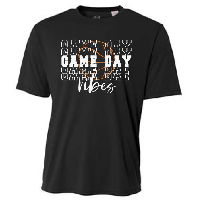 Game Day Vibes Basketball Game Day Cooling Performance Crew T-Shirt