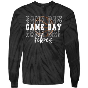 Game Day Vibes Basketball Game Day Tie-Dye Long Sleeve Shirt