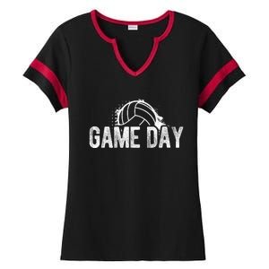 Game Day Volleyball Game Day Athlete Sport Hobby Coach Ladies Halftime Notch Neck Tee