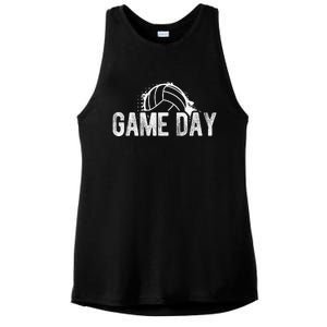 Game Day Volleyball Game Day Athlete Sport Hobby Coach Ladies PosiCharge Tri-Blend Wicking Tank