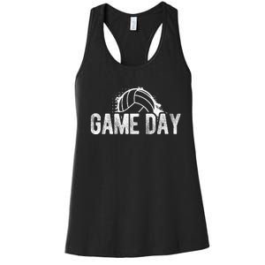 Game Day Volleyball Game Day Athlete Sport Hobby Coach Women's Racerback Tank