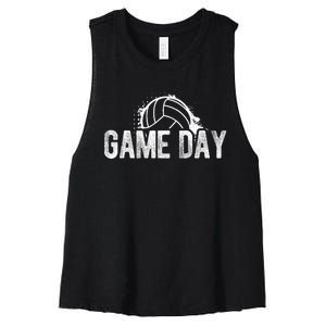 Game Day Volleyball Game Day Athlete Sport Hobby Coach Women's Racerback Cropped Tank