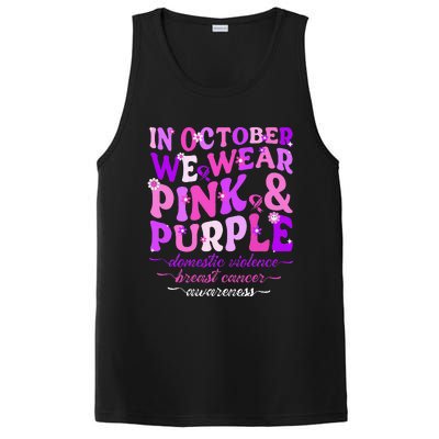 Groovy Domestic Violence And Breast Cancer Awareness Month PosiCharge Competitor Tank