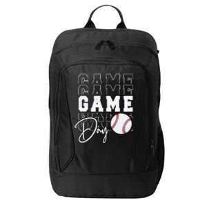 Game Day Vibes Baseball Mom Baseball Life City Backpack