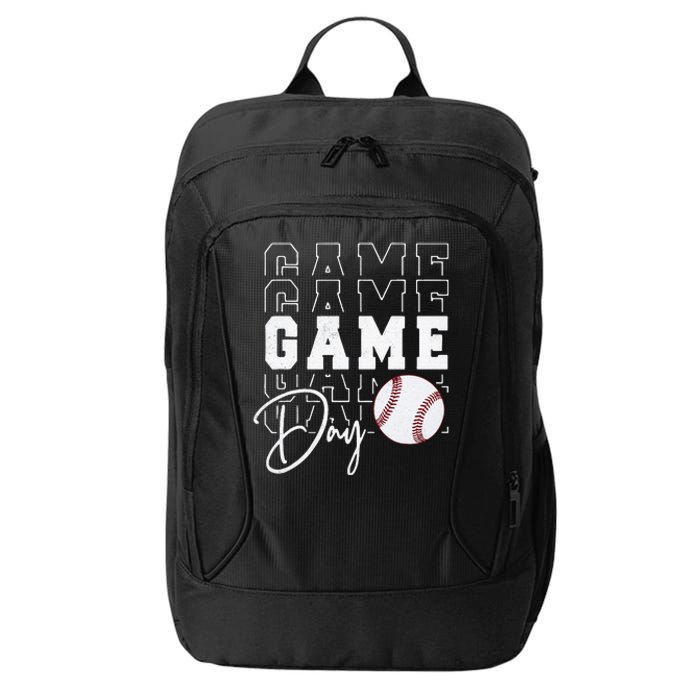 Game Day Vibes Baseball Mom Baseball Life City Backpack