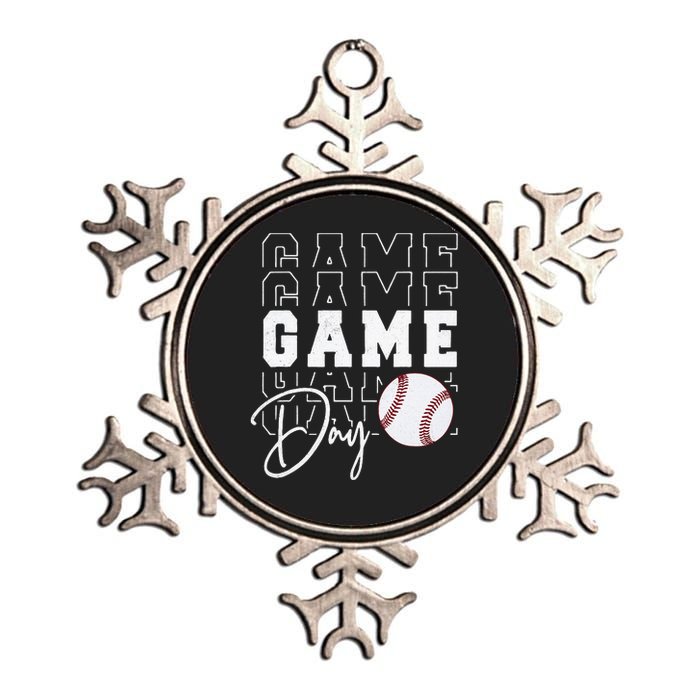 Game Day Vibes Baseball Mom Baseball Life Metallic Star Ornament