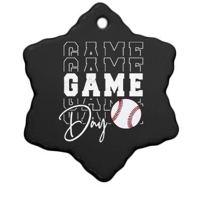 Game Day Vibes Baseball Mom Baseball Life Ceramic Star Ornament