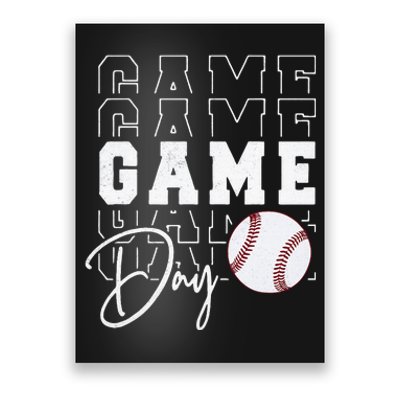 Game Day Vibes Baseball Mom Baseball Life Poster