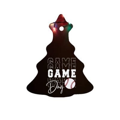 Game Day Vibes Baseball Mom Baseball Life Ceramic Tree Ornament