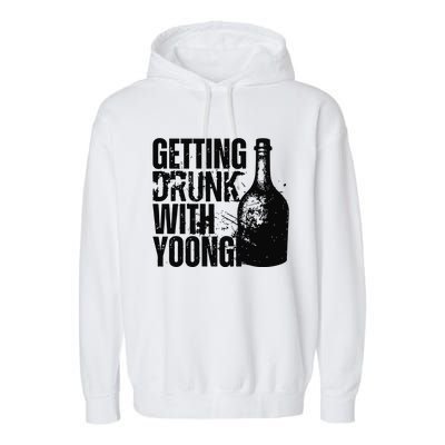 Getting Drunk With Yoongi Suchwita Garment-Dyed Fleece Hoodie