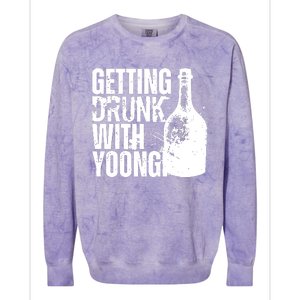 Getting Drunk With Yoongi Suchwita Colorblast Crewneck Sweatshirt